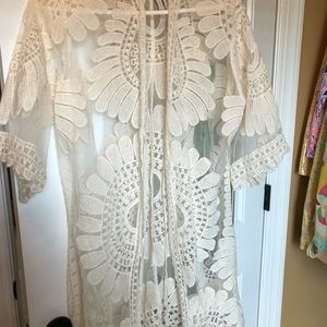 Boho Crochet Coverup or top Anthropology